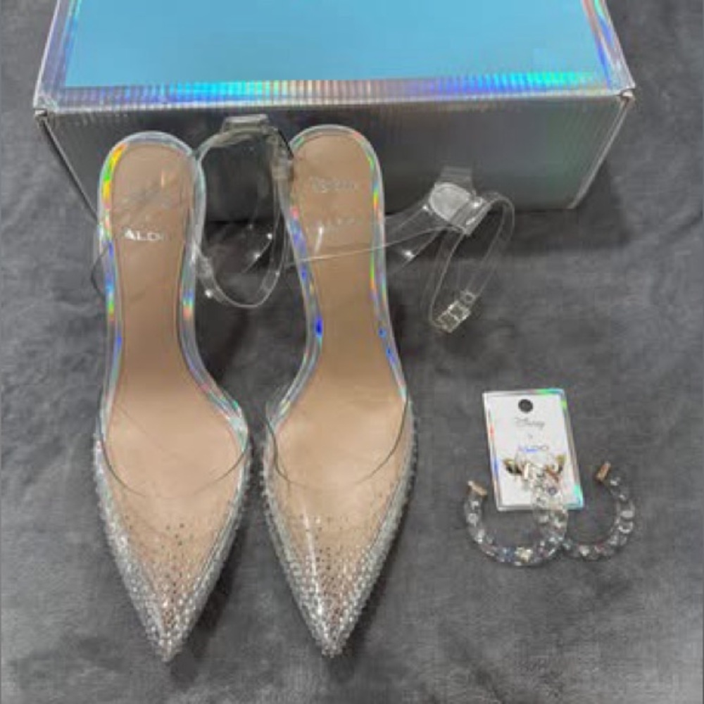 Aldo Glittering Silver Heels